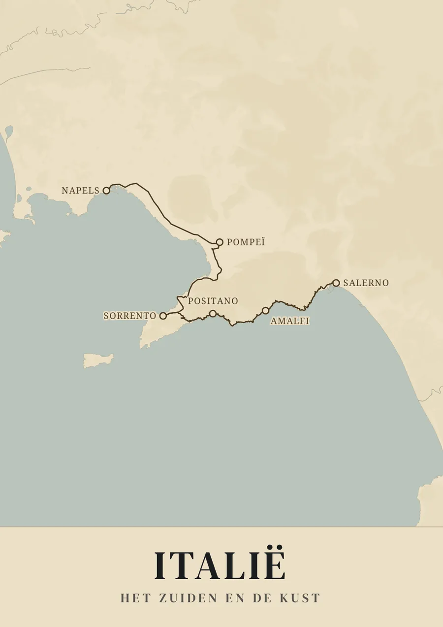 Reisposter van Italië: het zuiden en de kust