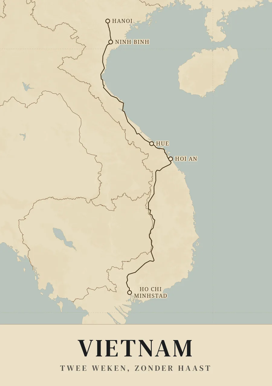 Reisposter van Vietnam: twee weken, zonder haast