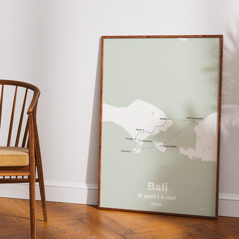 Reisposter Bali Zelf ontwerpen Reisposter Bali